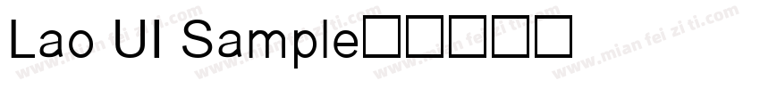 Lao UI Sample字体转换